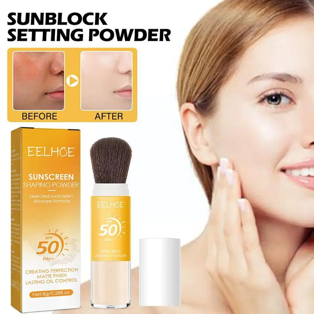 

SPF50 Sunscreen Loose Powder Sunblock Skin Protective Powder Makeup Waterproof Invisible Control Pore Oil Solar Blocker Bri P5X9