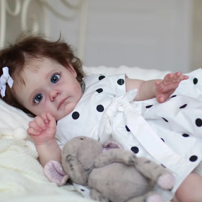 NPK 60 см Мэгги реборн малыш популярная милая кукла девочка с ручными корневыми