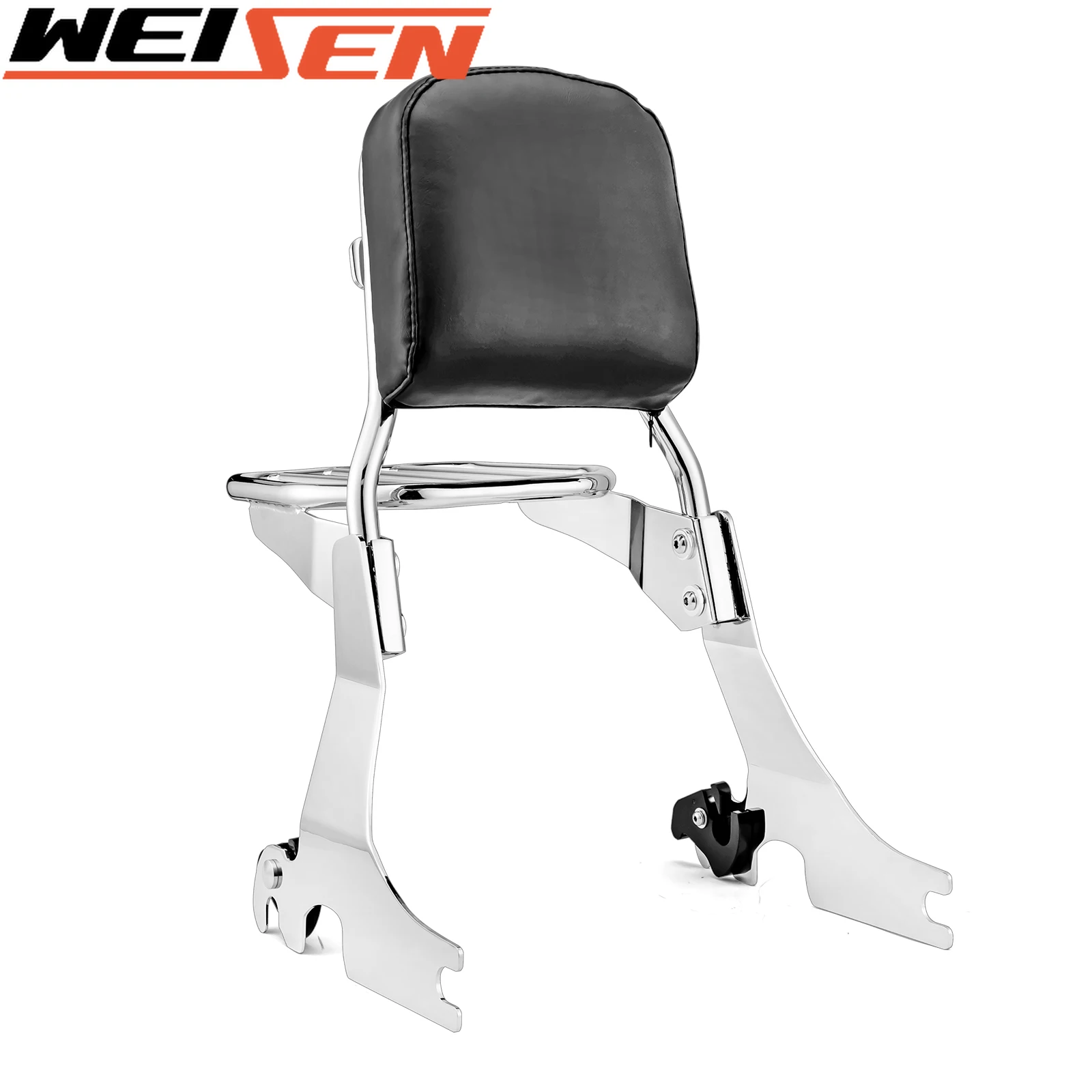 

Motorcycle Passenger Backrest Sissy Bar + Luggage Rack Chrome Steel Standard Height For Harley 2004-2021 Sportster XL 883 1200