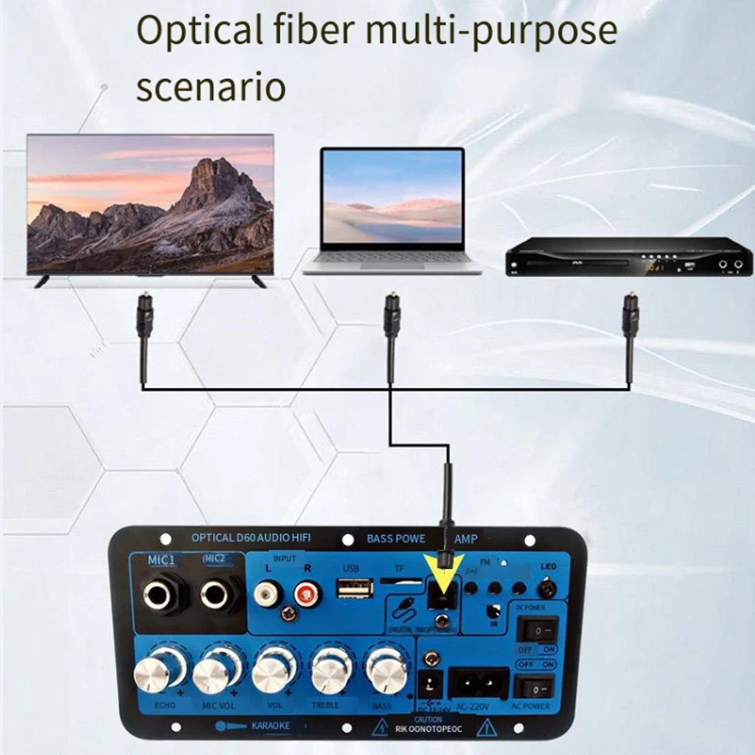 Плата усилителя мощности Wookper D60