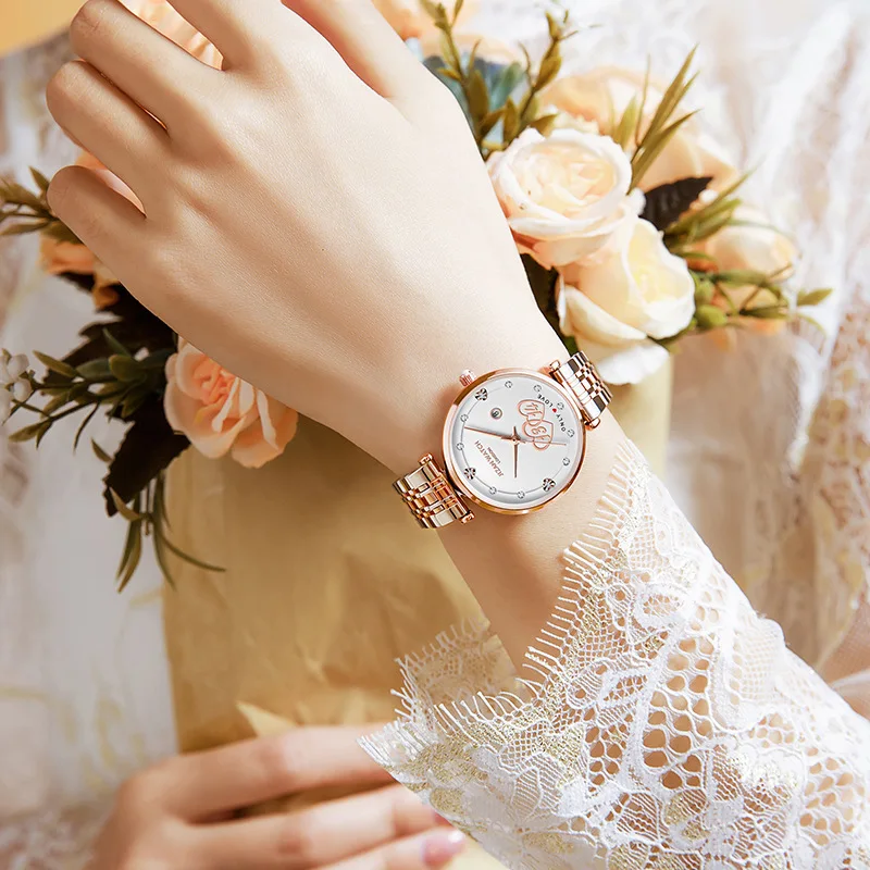 2022 New Fashion Brand Luxury Quartz watch for women Steel Band female wristwatch Elegant Casual Watches Waterproof ladies Watch