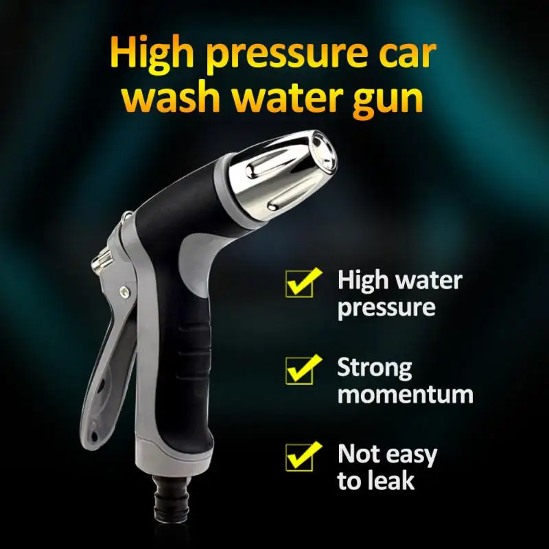 

High Pressure Water Spray Gun Car Wash Clean Tool Garden Hose Pipe Lawn Adjustable Nozzle Garden Irrigation Watering Sprinkler