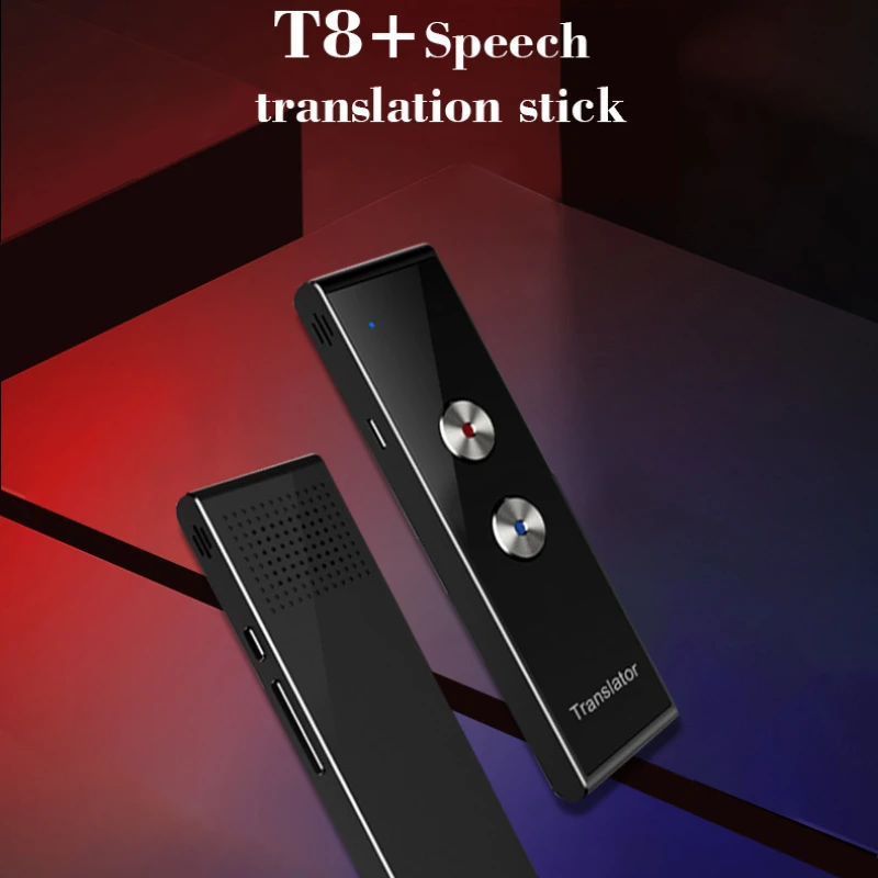 

Переводчик голоса T8 +, 45 языков, многоязычный мгновенный переводчик, беспроводной переводчик в реальном времени, приложение Bluetooth-совместим...