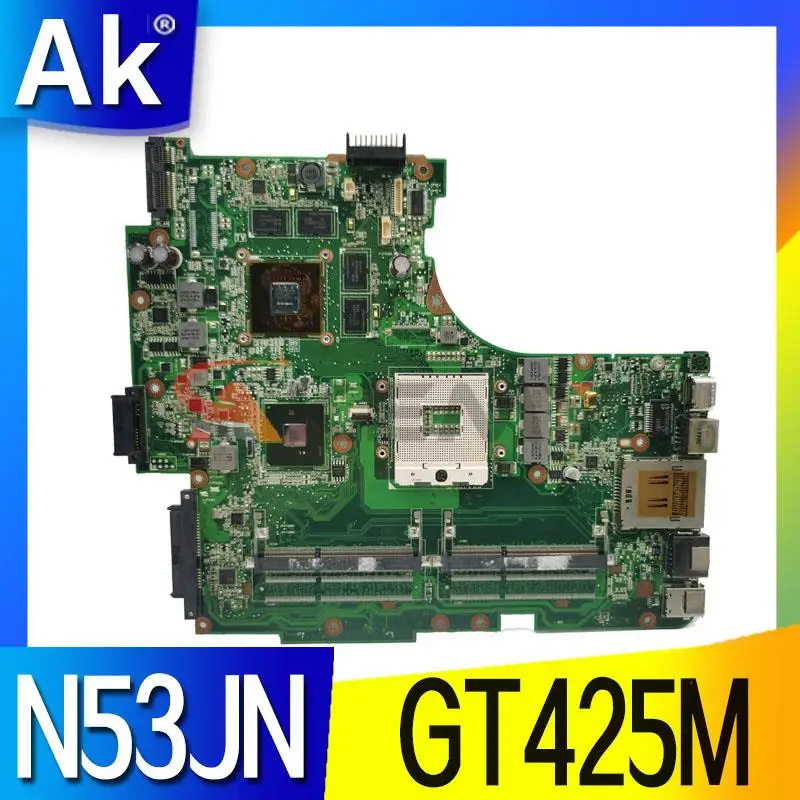 

Материнская плата N53JN Материнская плата ASUS N53JQ N53J N53JN N53JG N53JF для ноутбука GT425M, работает на 100% оригинал
