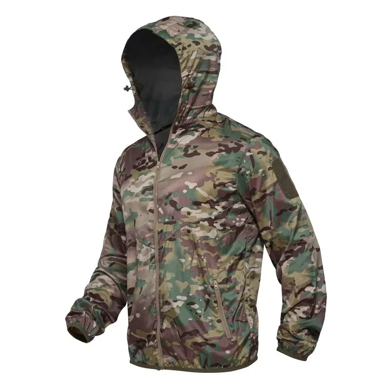 

NEW 2023 Spliced Autumn springtime Men's Jacket Coat Military Clothing Tactical Outwear US Breathable Nylon Light Windbreake