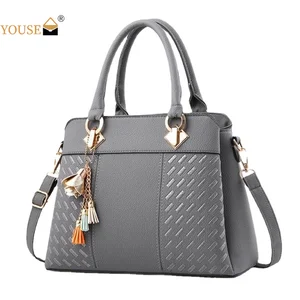 fashion totes bag women handbags tassel pu leather top handle embroidery crossbody shoulder bag lady simple style hand bags free global shipping