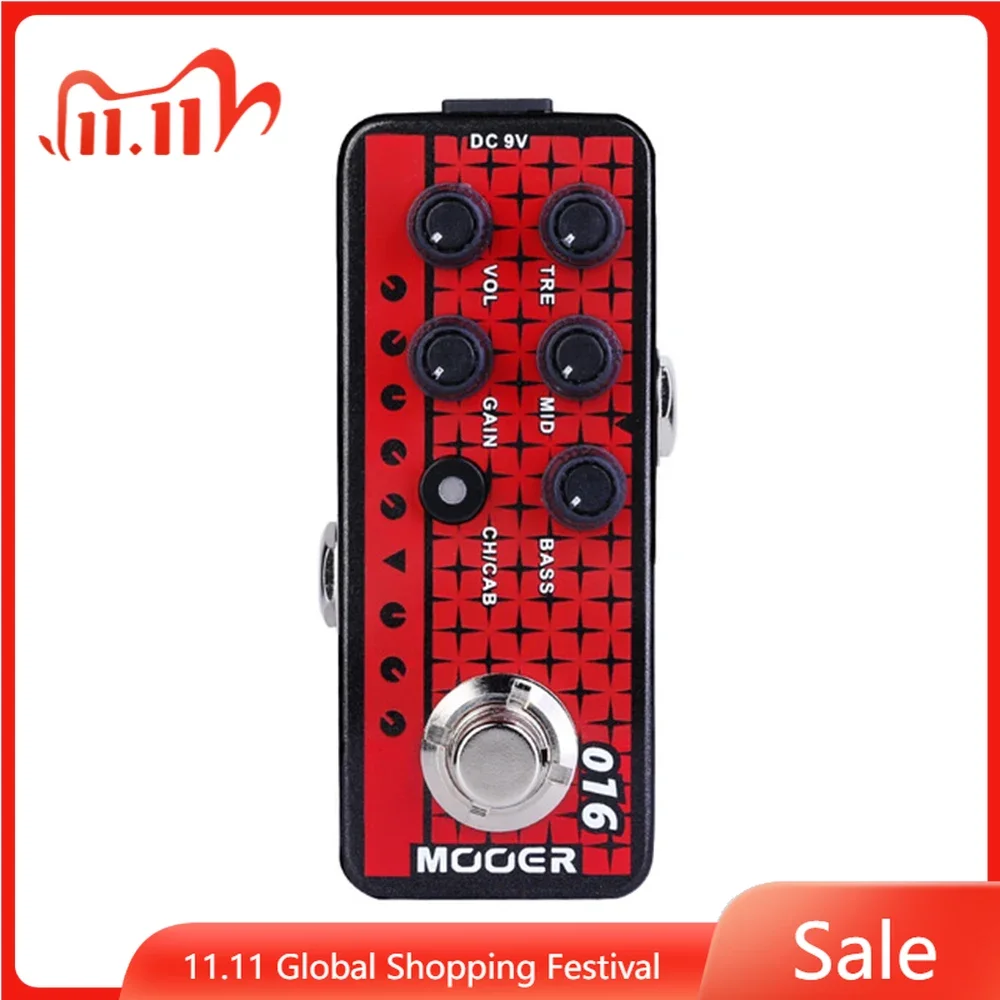 

MOOER 016 Phoneix Digital Preamp Effect Pedal High-Gain Tone With High Impact In The Lower Midrange Guitar Parts & Accessories