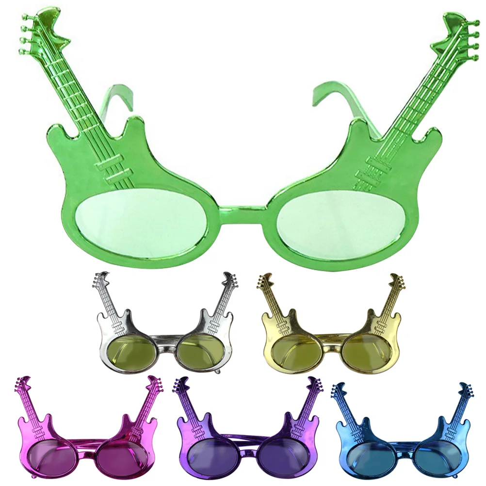 

6pcs Novelty Party Glasses Guitar Style Party Eyeglasses Unique Party Glasses
