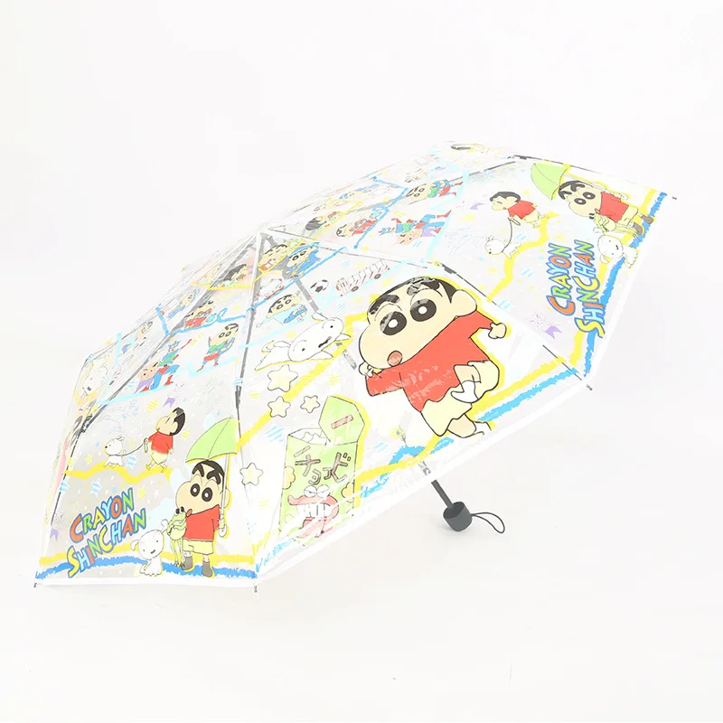 Новый прозрачный ручной Зонт Shinchan Kawaii Crayon Аниме фигурки портативный
