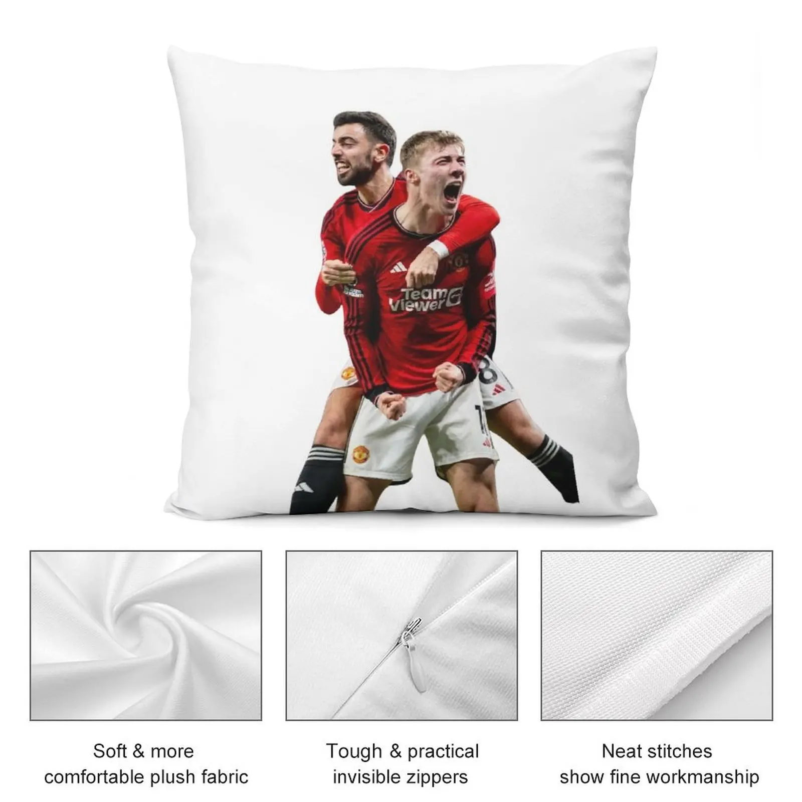 Рождественская декоративная подушка Rasmus Hojlund and Bruno- GOAL