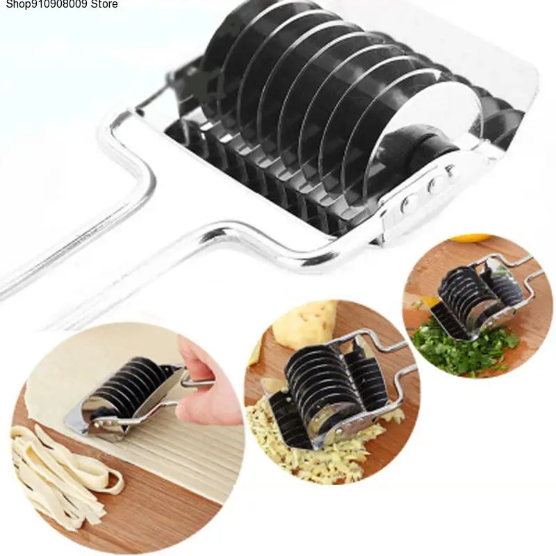 

Stainless Steel Spaghetti Noodle Maker Lattice Roller Docker Dough Cutter Tool Kitchen helper DIY Dough cutting Tools