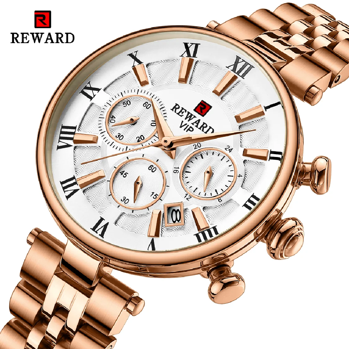 

REWARD 2022 New Women Watches Fashion Chronograph Top Luxury Brand Female Waterproof Quartz Stainless Steel Ladies Wrist Watch
