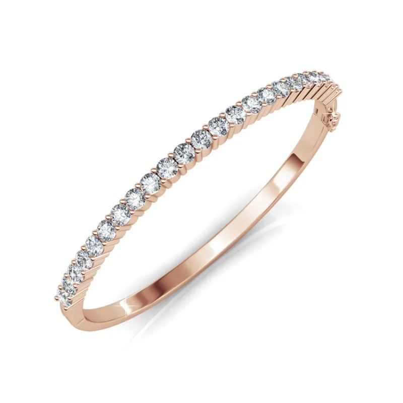 Фото Daisini Браслеты из качественной латуни с покрытием из белого золота 18 карат, украшенные премиальными кристаллами Swarovski для женщин, повседневные украшения №5