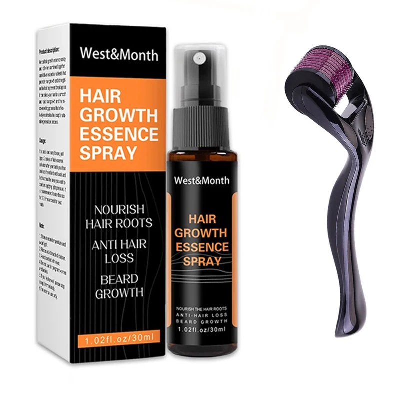Herbal Hair Growth Essence Spray Set Anti-Hair Loss Hair Care Essential Oil Nourishes Hair Promotes Hair Enhancer 30ML
