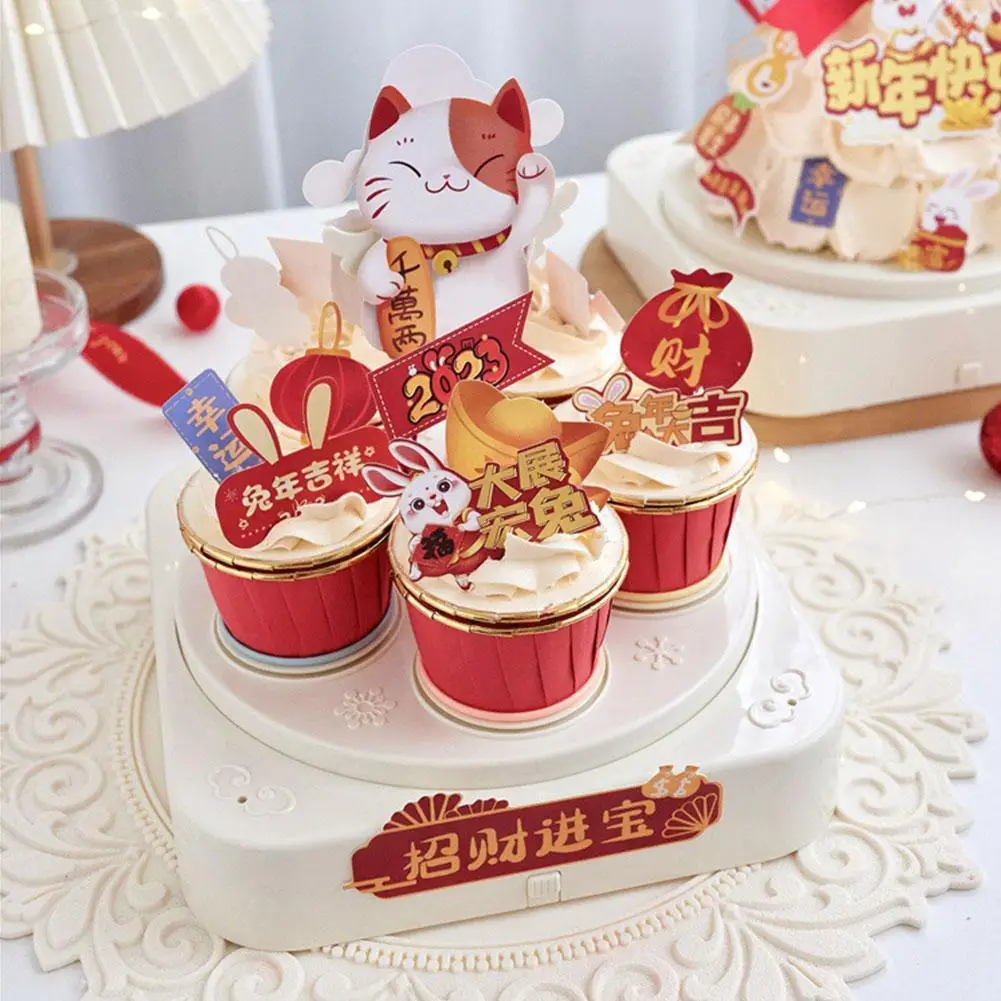 

360-degree Automatic Rotating Birthday Driver Conveyor Dessert Birthday Turntable Party Rack Wedding Cupcake Sushi Display E2w7