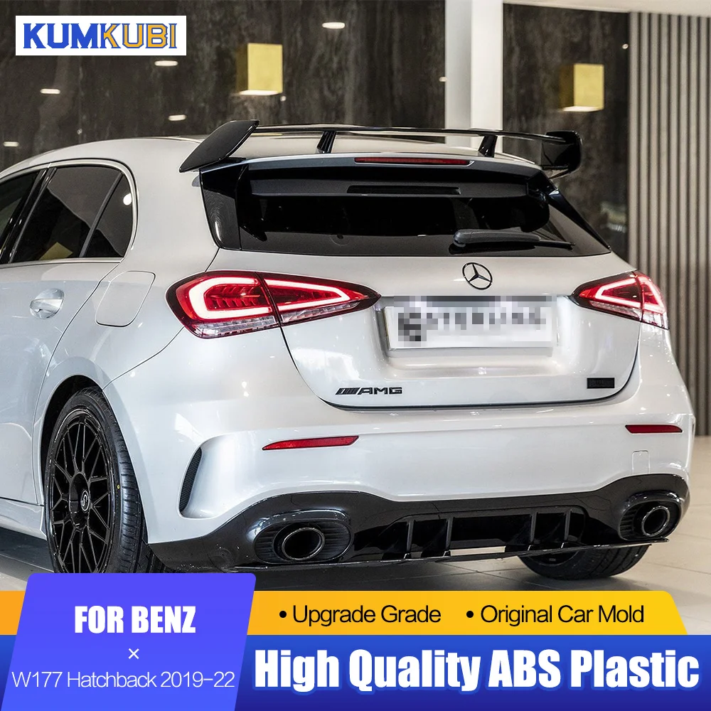 

Для хэтчбека Mercedes Benz W177 A-Class A180 A200 A250 A260 и A45 AMG 2019-2022 ABS глянцевый черный цвет
