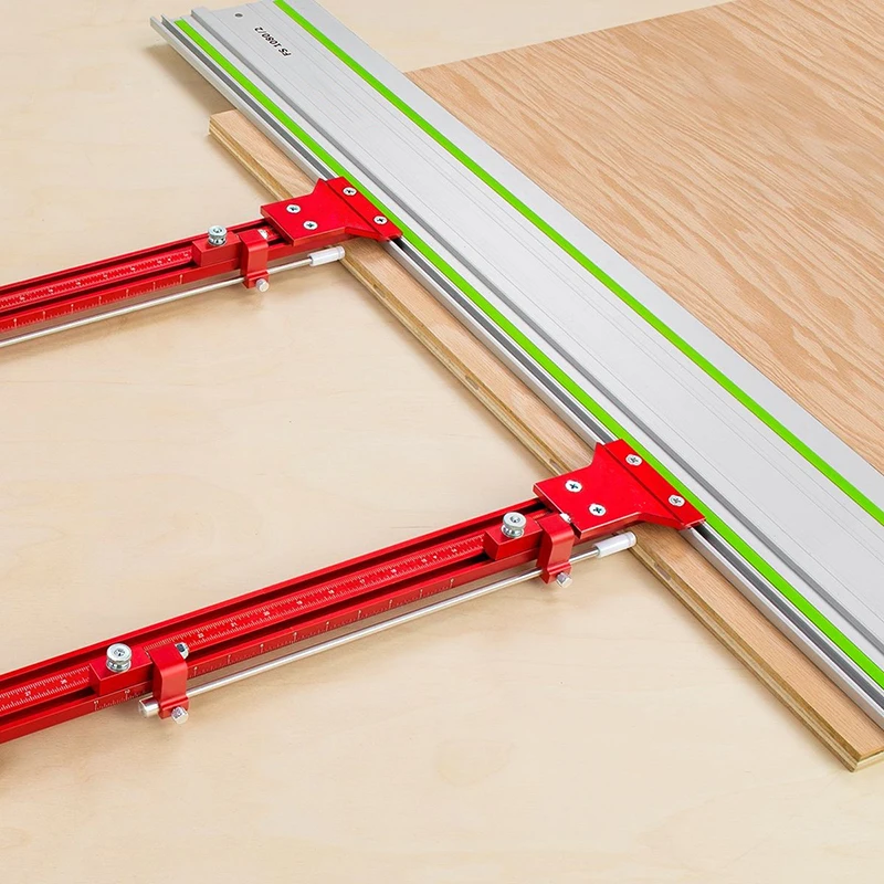 

Aluminum Alloy Parallel Guide System for Track Saw Rail Repeatable Cuts Slotting Metric/inch 1200mm T-Track Woodworking Tools