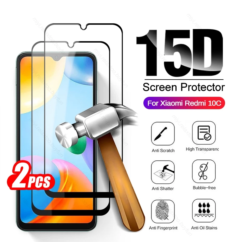 

2 шт., закаленное защитное стекло для Xiaomi Redmi 10C 10 C C10