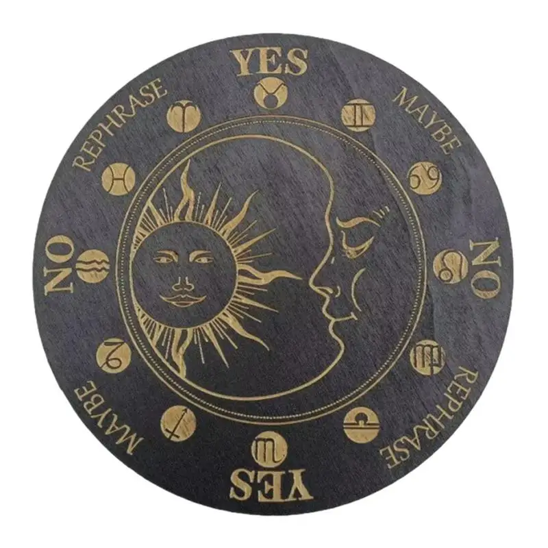 

Yes No Pendulum Board Spirit Board Wooden Reiki Energy Board Home Decor For Bedroom Living Room Yoga Room Meditation Room Witch