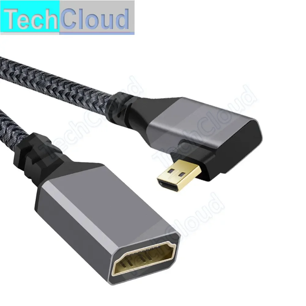 4K HDMI-совместимый адаптер Micro HDMI-HDMI Кабель папа-мама HDMI 4K@60 Гц HDR 3D Dolby 18 Гбит/с