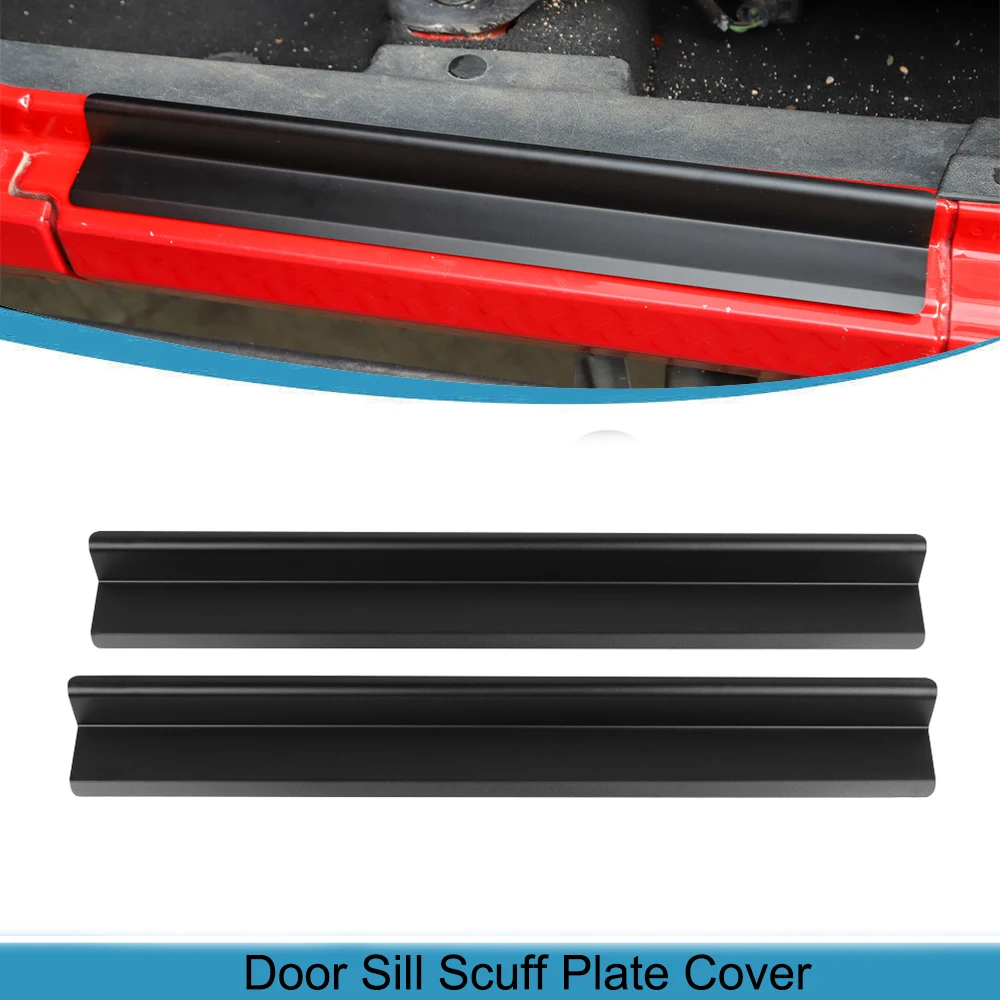 

Car Door Sill Scuff Plate Entry Guard Trim Decoration Cover for Jeep Wrangler JK JKU 2007-2017 2/4 Doos Interior Accessories