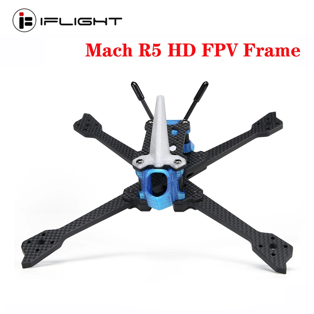 

IFlight Mach R5 220 мм 5 дюймов HD FPV Рамка W/ 5 мм Arm совместимый F4/F7 управление полетом 22-23 пропеллер двигателя для гоночного дрона PFV