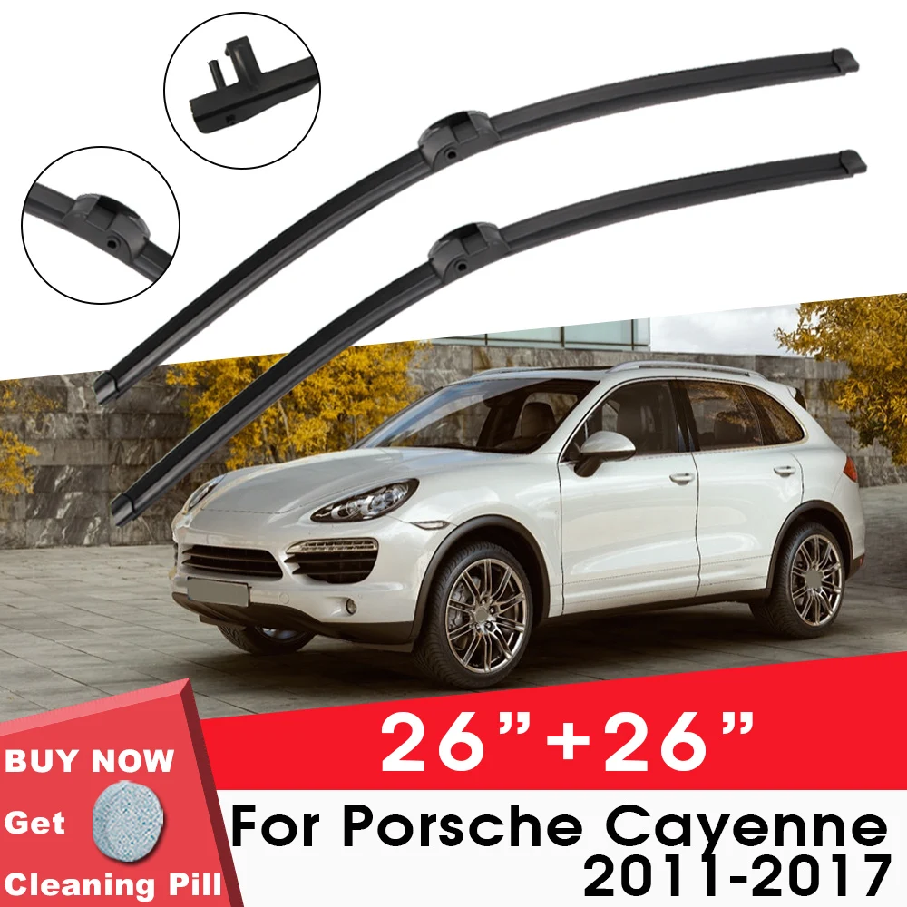 

Автомобильный стеклоочиститель лобовое стекло резиновая силиконовая гелевая заправка стеклоочистителя для Porsche Cayenne 2011-2017 26 "+ 26" автомобил...