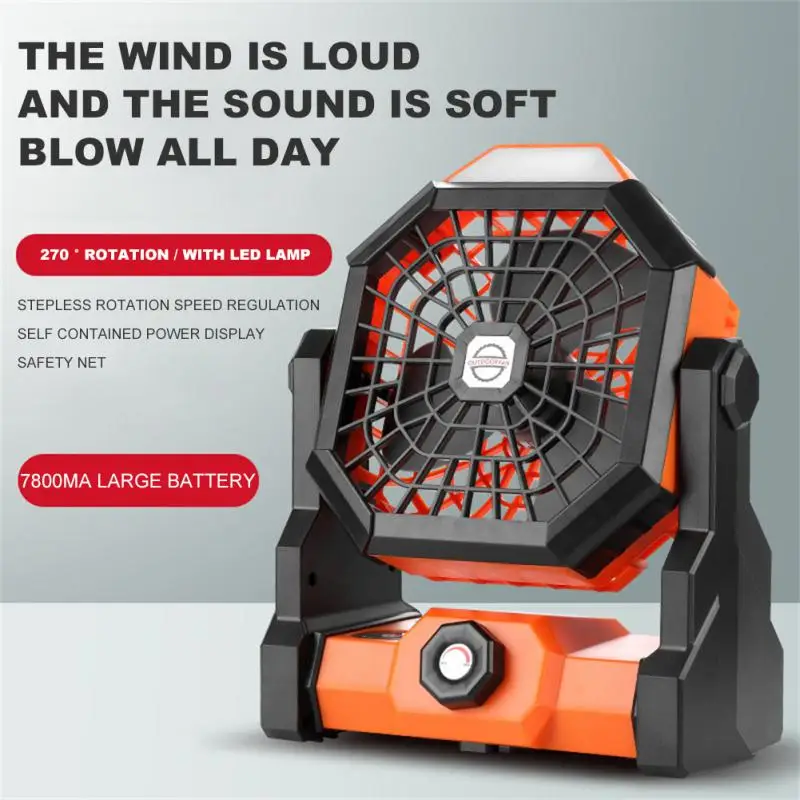 

Fan Quiet With Led Night Light 270 ° Rotation Portable Adjustable Wind Speed For Home Office Camping Cooling Fan Deskto Fan