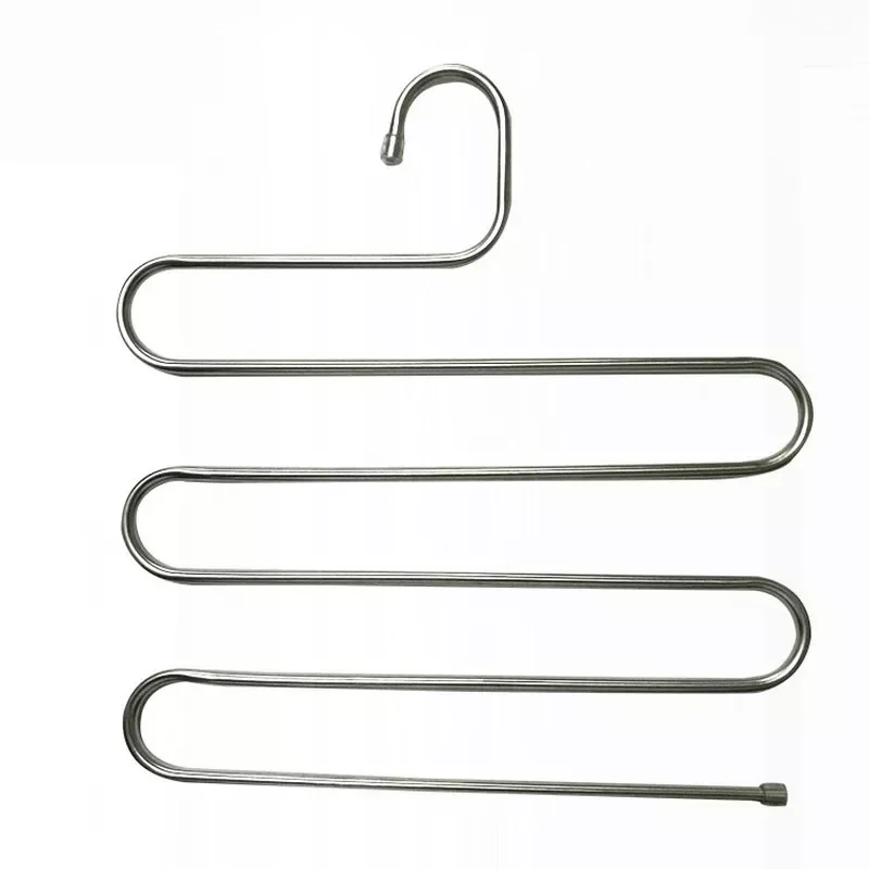

New in 2022 layers Stainless Steel Clothes Hangers S Shape Pants Storage Hangers Clothes Storage Rack Multilayer Storage Cloth H