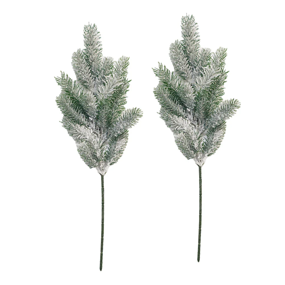 

Pine Picks Christmas Tree Artificial Stems Fake Faux Flocked Floral Decorcone Pinecone Branchessmall Cones Leavesplastic