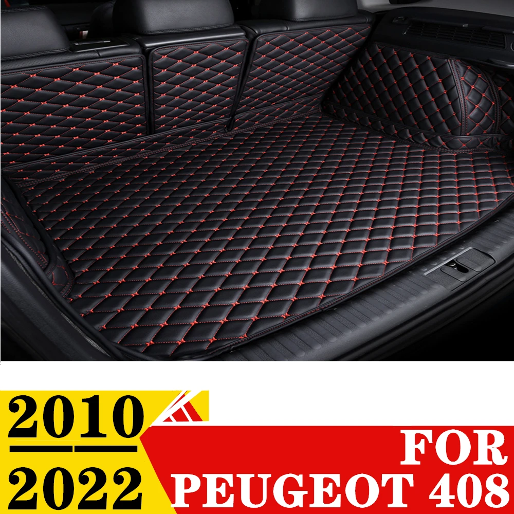 

Коврик для багажника автомобиля для Peugeot 408, 2010-2022, для любой погоды, XPE, кожаный, под заказ, задний Чехол для груза, коврик, подкладка для багажника