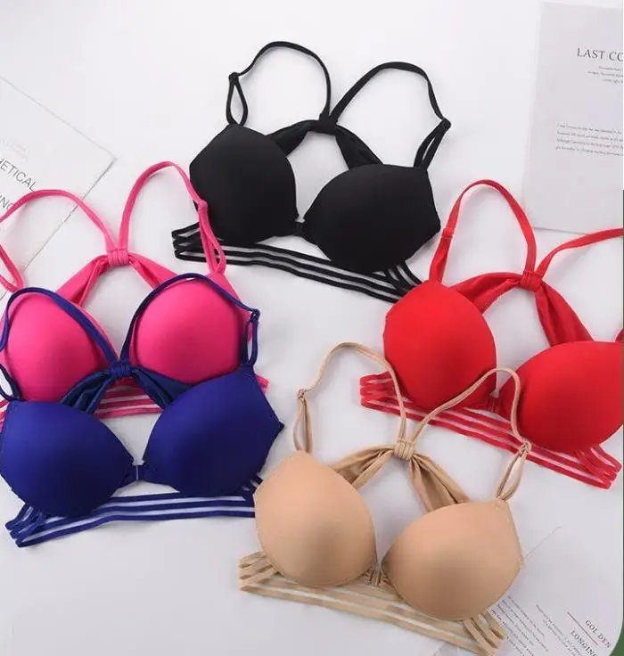 

Новинка 2022, пикантное красивое нижнее белье с пряжкой сзади, бюстгальтер, тоньше, нижнее плотное, удобное нижнее белье для девушек