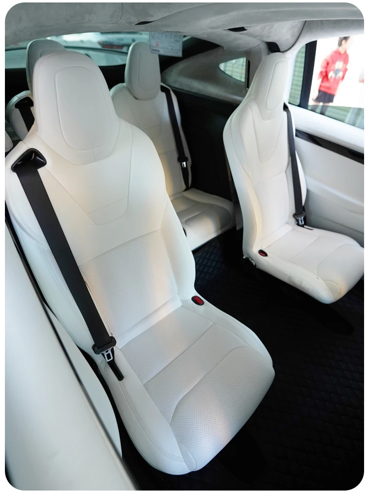 Чехол для сиденья Tesla Model S X наппа кожа стиль Full Surround оптовая цена Белая Подушка