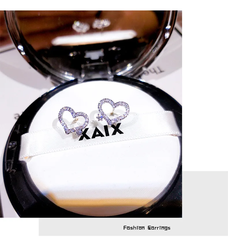 

Женские серьги-гвоздики с белым цирконом, 925