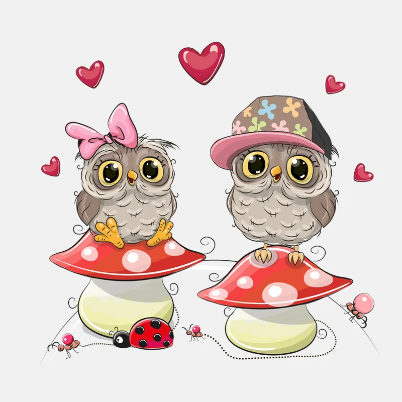 

Interesting High Quality Cute Mushroom on The Owl Car Stickers Decals Waterproof Windshield PVC 15X 15cm