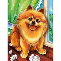 5d diamond painting the dog from the window sill full drill by number kits diy diamond set arts craft decorations