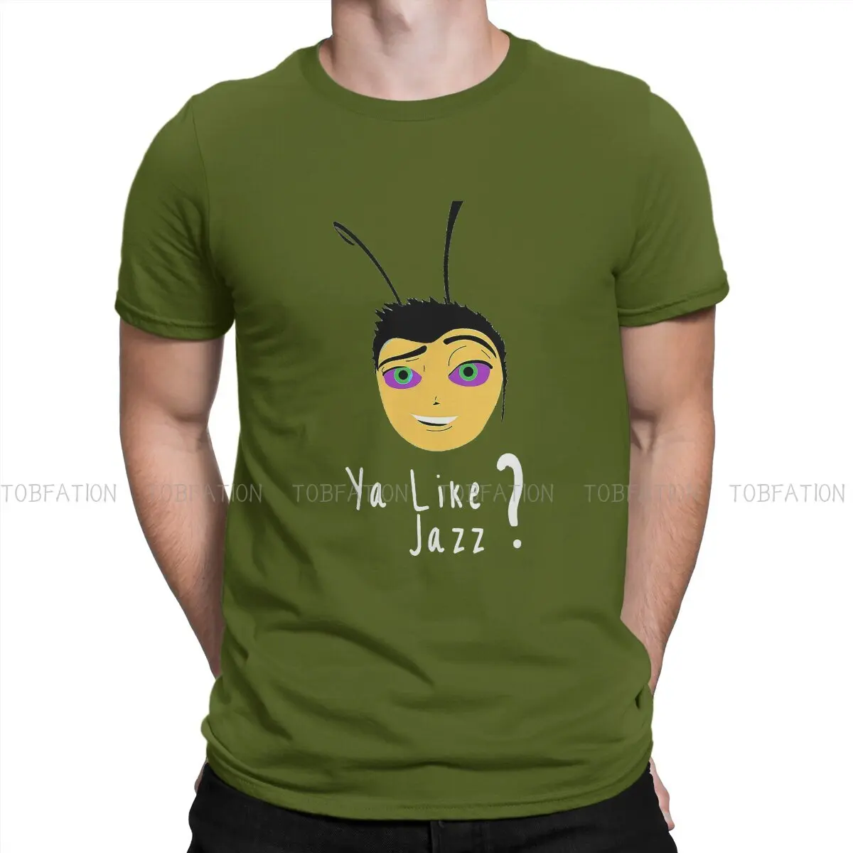 

Крутая футболка Ya Like Jazz с круглым вырезом, оригинальная Мужская футболка из чистого хлопка с мультяшным принтом Барри B Byson из мультфильма «п...