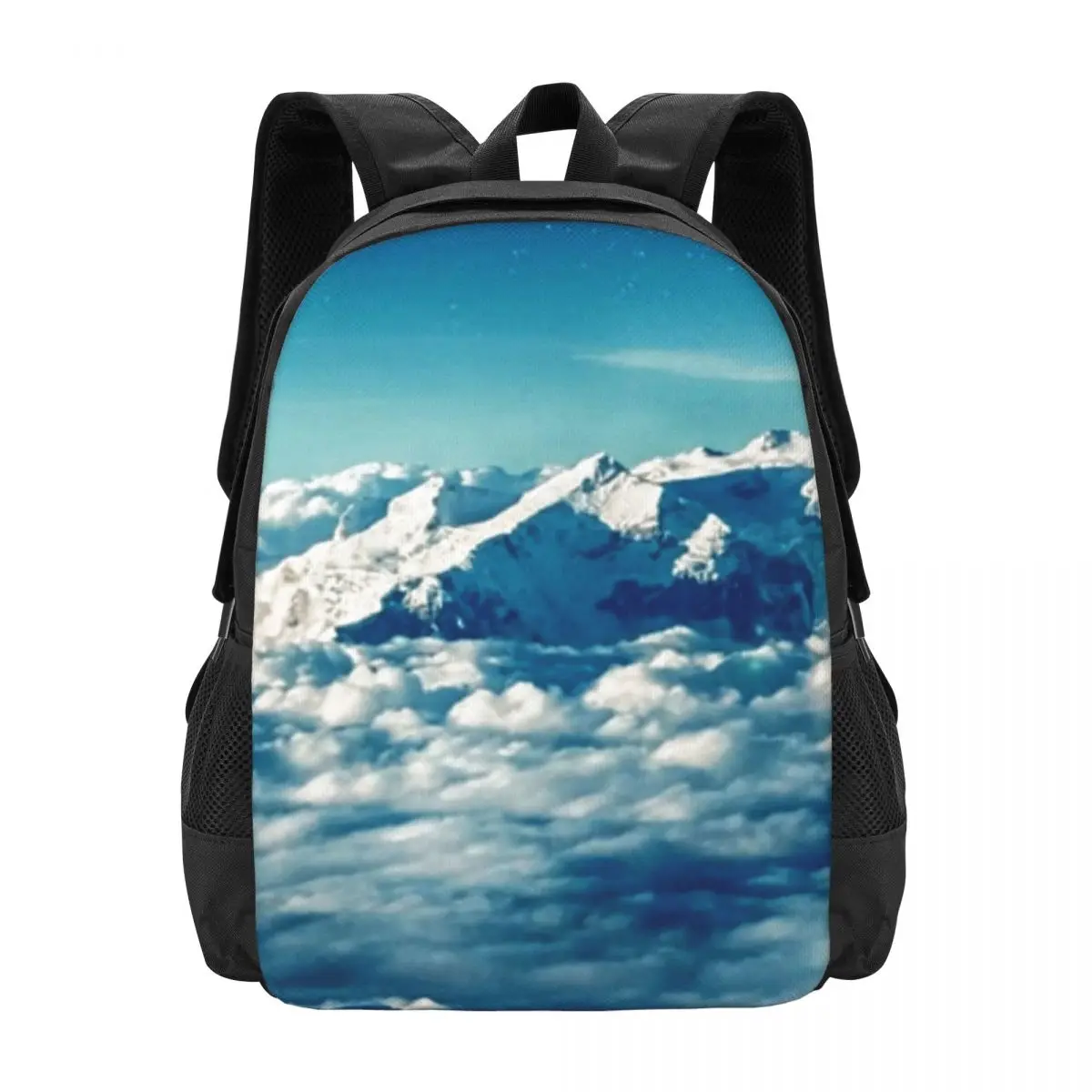 

Рюкзак с изображением горы гималая, уличные дизайнерские дышащие школьные ранцы с синим небом, милый