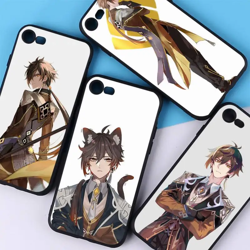 

Genshin impact zhongli Phone Case for iPhone 11 12 13 Mini Pro Max 8 7 6 6S Plus X 5 SE 2020 XR XS Funda Case