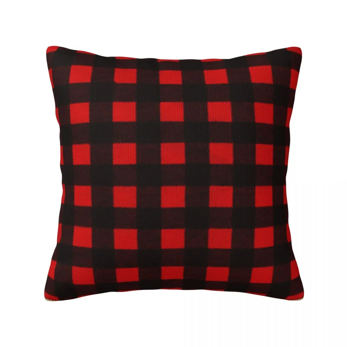 

Flannel Buffalo Red Black Throw Pillow Cover Decorative Pillow Covers Home Pillows Shells Cushion Cover Zippered Pillowcase