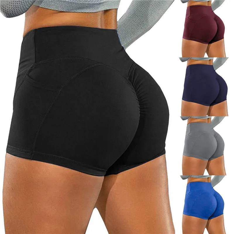 

Workout Fitness Shorts Seamless Biker Scanties Women High Waist Female Clothing Push Up Elasticity Breathable Shorts