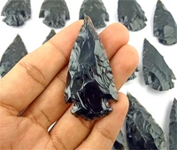 black obsidian arrow bulk hand carved reiki healing quartz arrowhead necklace crystal carving energy stone diy jewelry making