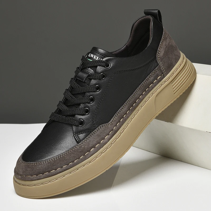 

Высококачественная Мужская обувь, итальянские Роскошные Дизайнерские повседневные туфли из натуральной кожи, удобные мужские кроссовки для прогулок, обувь для скейтборда