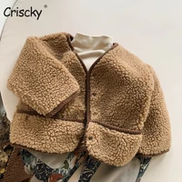 criscky baby boy winter long sleeve coat new single breasted cotton kids jacket children coat casual toddler girls outerwear