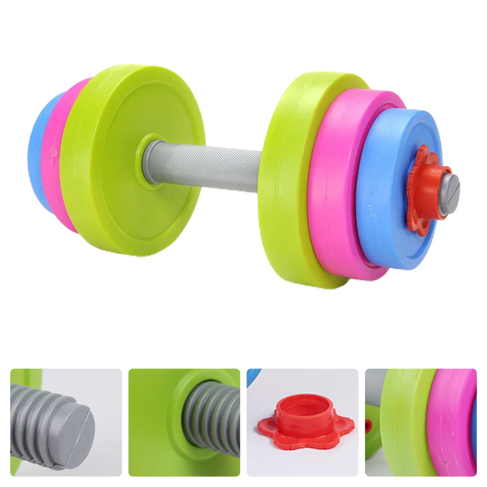 

1 Set Kindergarten Morning Exercise Ergonomic Barbell Adjustable Dumbbell Toy
