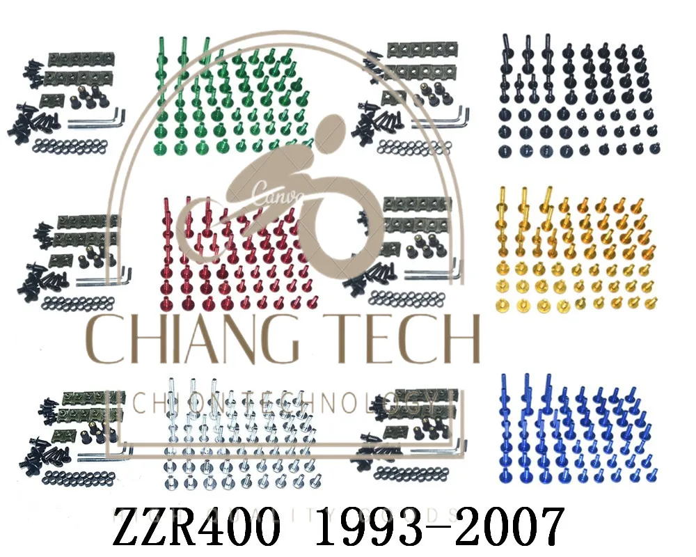 

CNC Complete Fairing Bolts Bodywork Screws Nuts Kit For Fit Kawasaki ZZR400 1993-2007