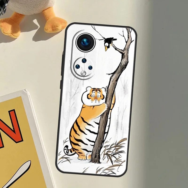 Милый мягкий чехол с толстым тигром для Huawei Honor 50 8X 9X 10i P20 P40 Lite P30 Pro P Smart 2019 Nova 9 5T |