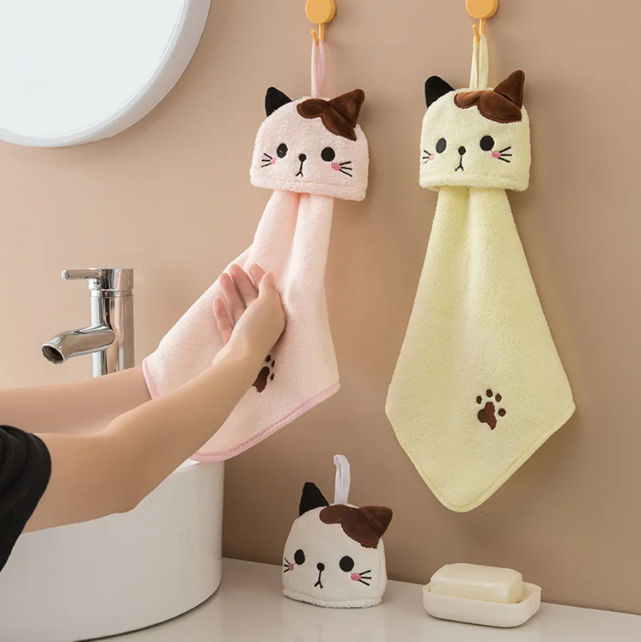 Soft Coral Kitchen Towel Cute  Kids Child Baby Quick Dry Bathing Towel Cloth Bathroom Accessories