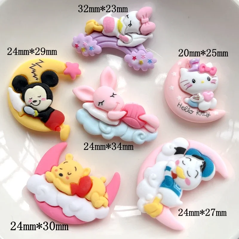 Заколка для волос сделай сам из смолы с плоским основанием мультяшное животное