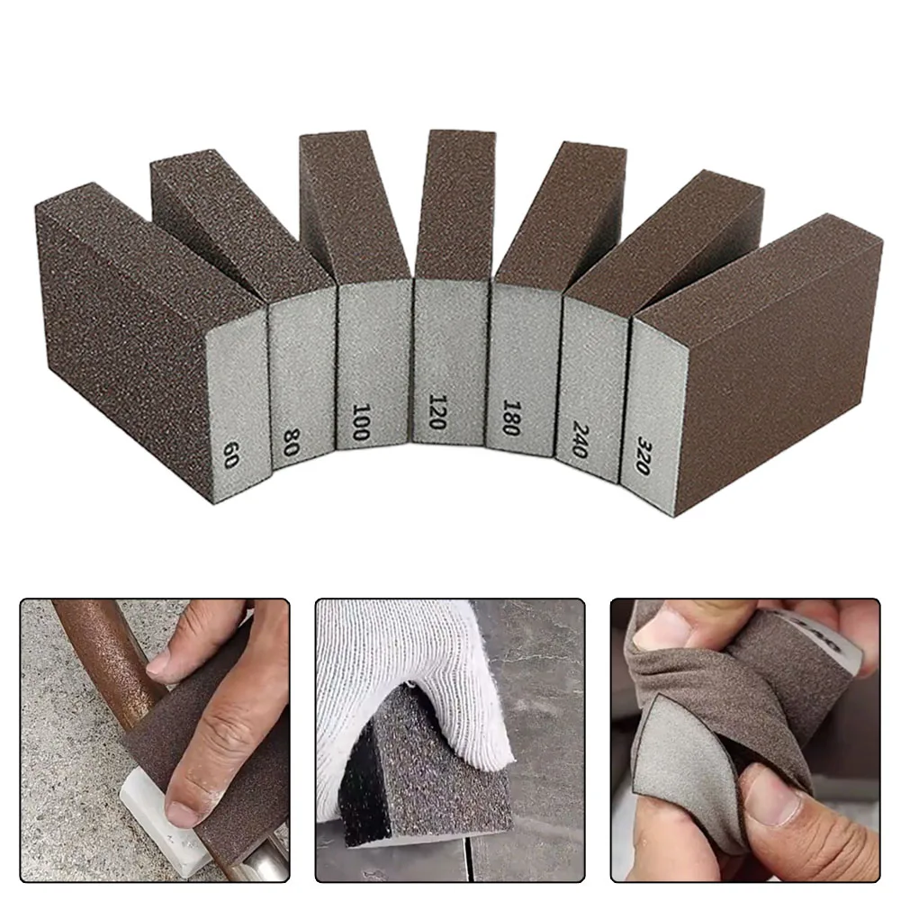 

Sanding Sponge Blocks Grit 60-320# Wall Grinding Sponge Sand Block Sandpaper Polished Sand Brick 100x70x25mm Handle Tool Parts